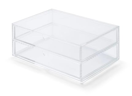 無印良品 重なるアクリルケース2段引出・大のクチコミ「ケース替えようかな💭
またメガ割でコスメ買っちゃいました👉🏻👈🏻
これはコスメ増えること間違.....」(2枚目)