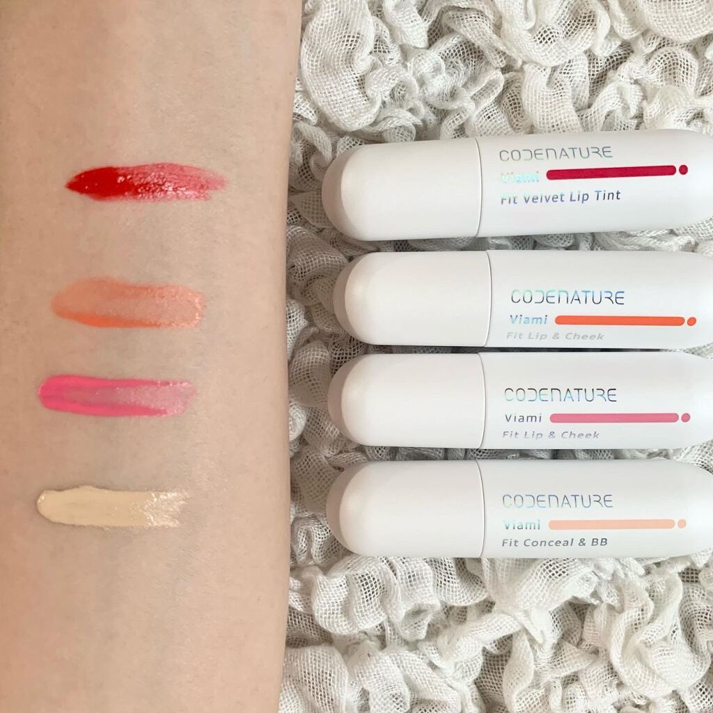 ビアミフィットリップ&チーク/CODENATURE/リップグロスを使ったクチコミ(3枚目)