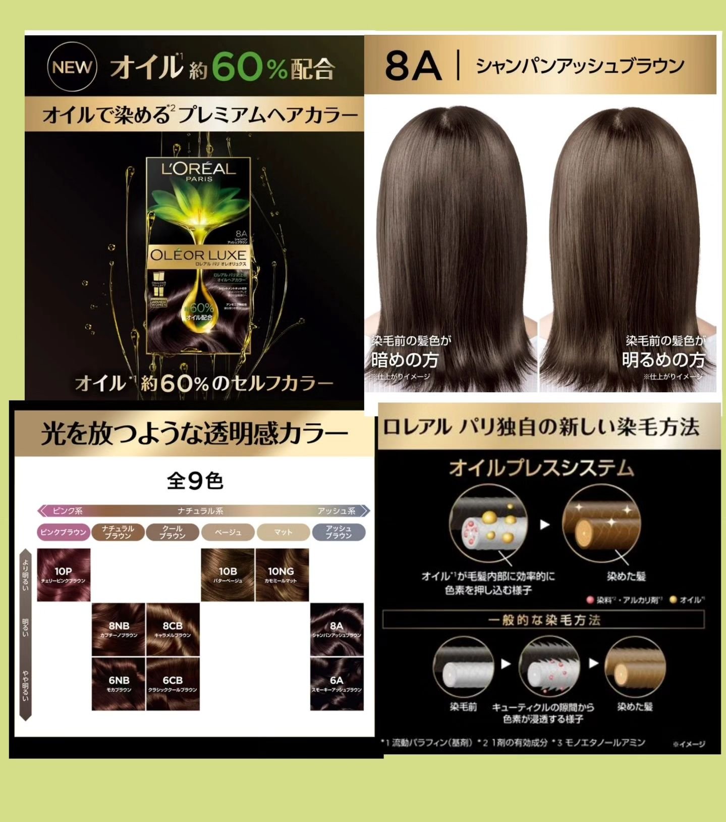 【まとめ割】ロレアルオレオリュクス 8A シャンパンアッシュブラウン10点セット ロレアル パリ / オレオリュクス 8A シャンパンアッシュブラウンの公式