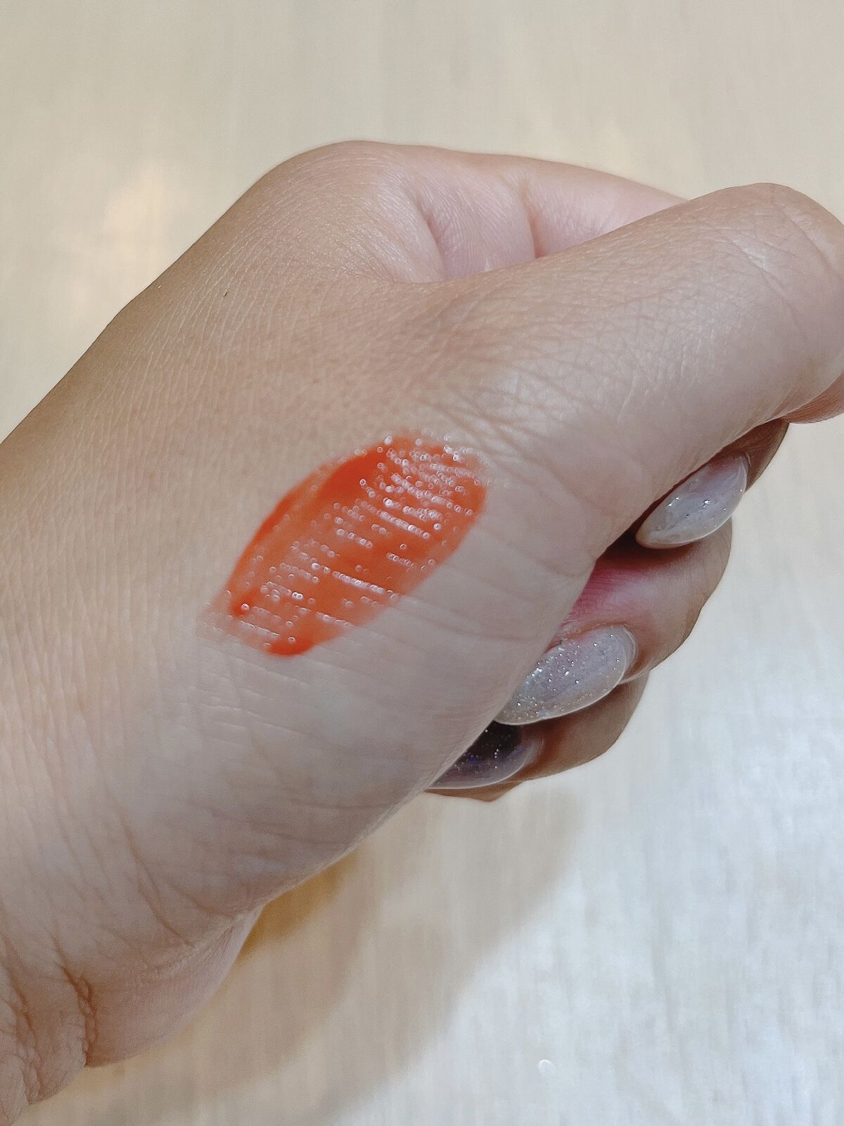 ウォーターグロスティント #01 Peach Fairy/dasique/リップティントを使ったクチコミ（3枚目）