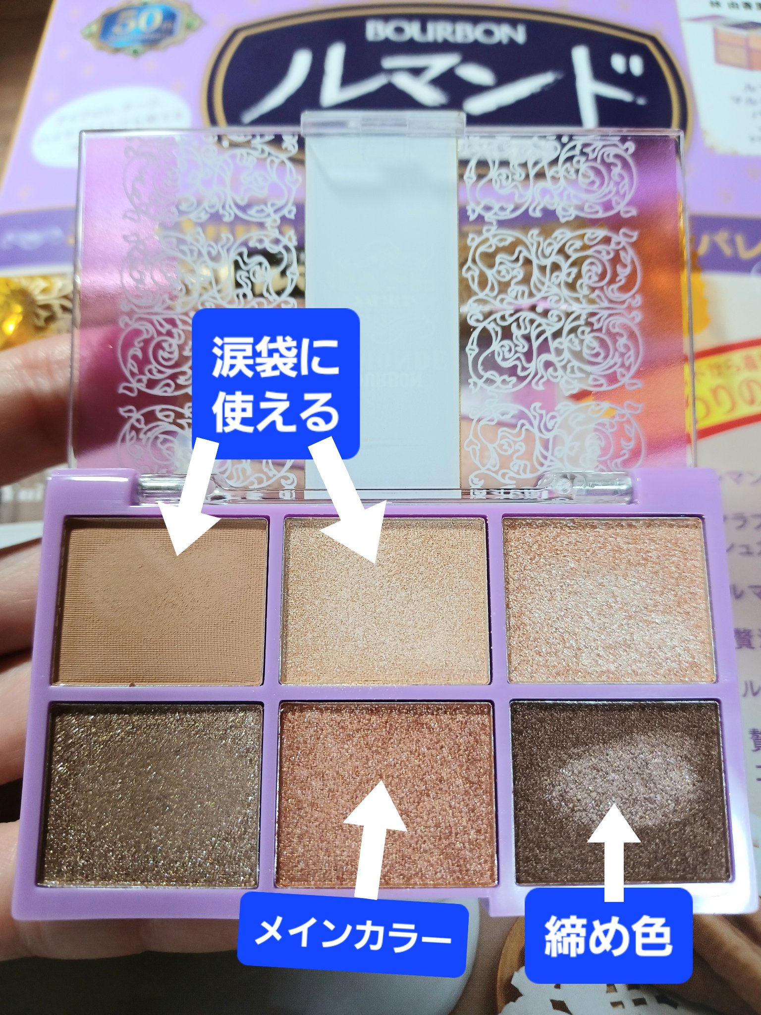 ルマンド 50th Anniversary マルチコスメパレット Book/宝島社/書籍を使ったクチコミ（2枚目）