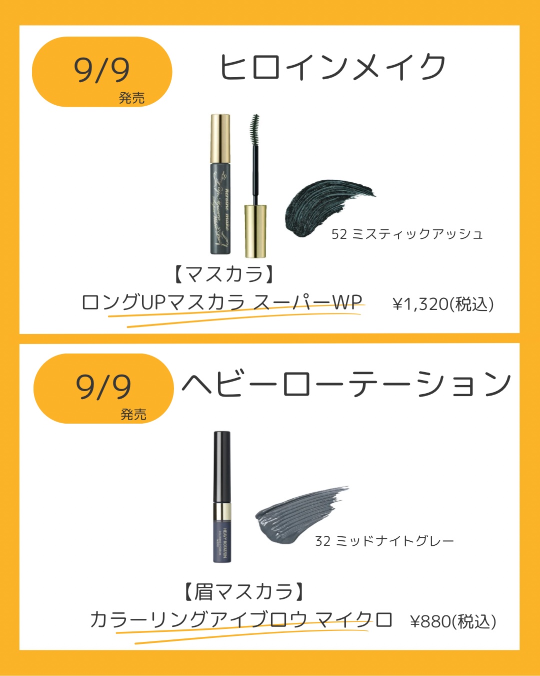 カラーリングアイブロウ マイクロ 32 ミッドナイトグレー/ヘビーローテーション/眉マスカラを使ったクチコミ（2枚目）