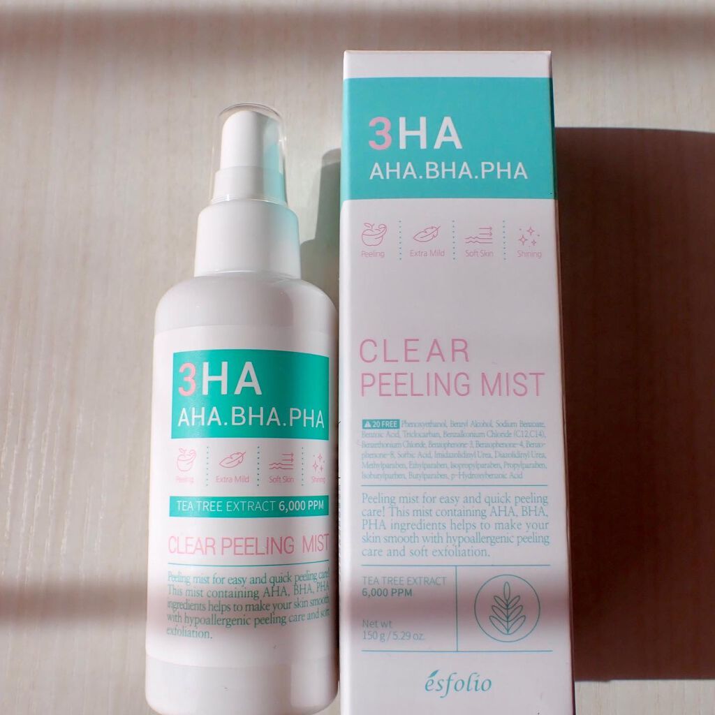 3HA CLEAR PEELING MIST/ESFOLIO/ピーリングを使ったクチコミ（3枚目）