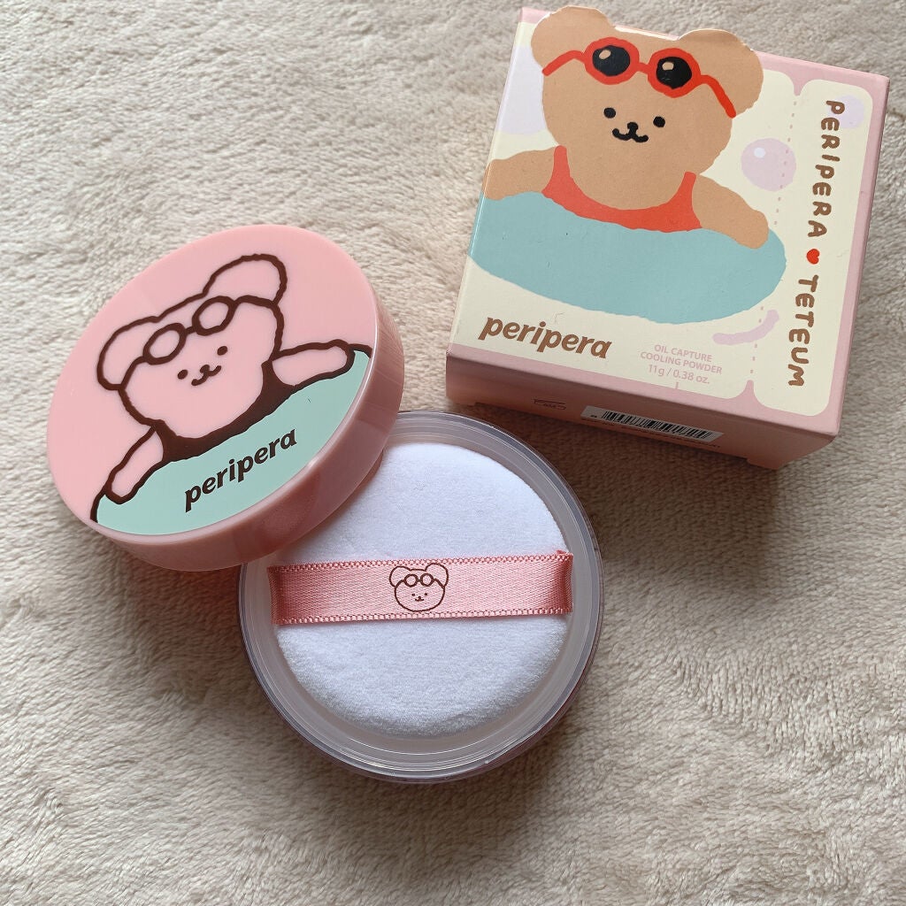 【ペリペラ×TETEUM】オイル キャプチャー クーリング パウダー/PERIPERA/ルースパウダーを使ったクチコミ(4枚目)