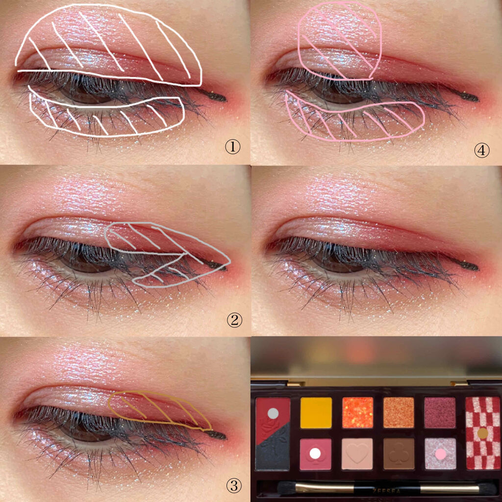 アリスドリームランドシリーズ 12色アイシャドウパレット（ZEESEA×大英博物館）/ZEESEA/アイシャドウパレットを使ったクチコミ（2枚目）