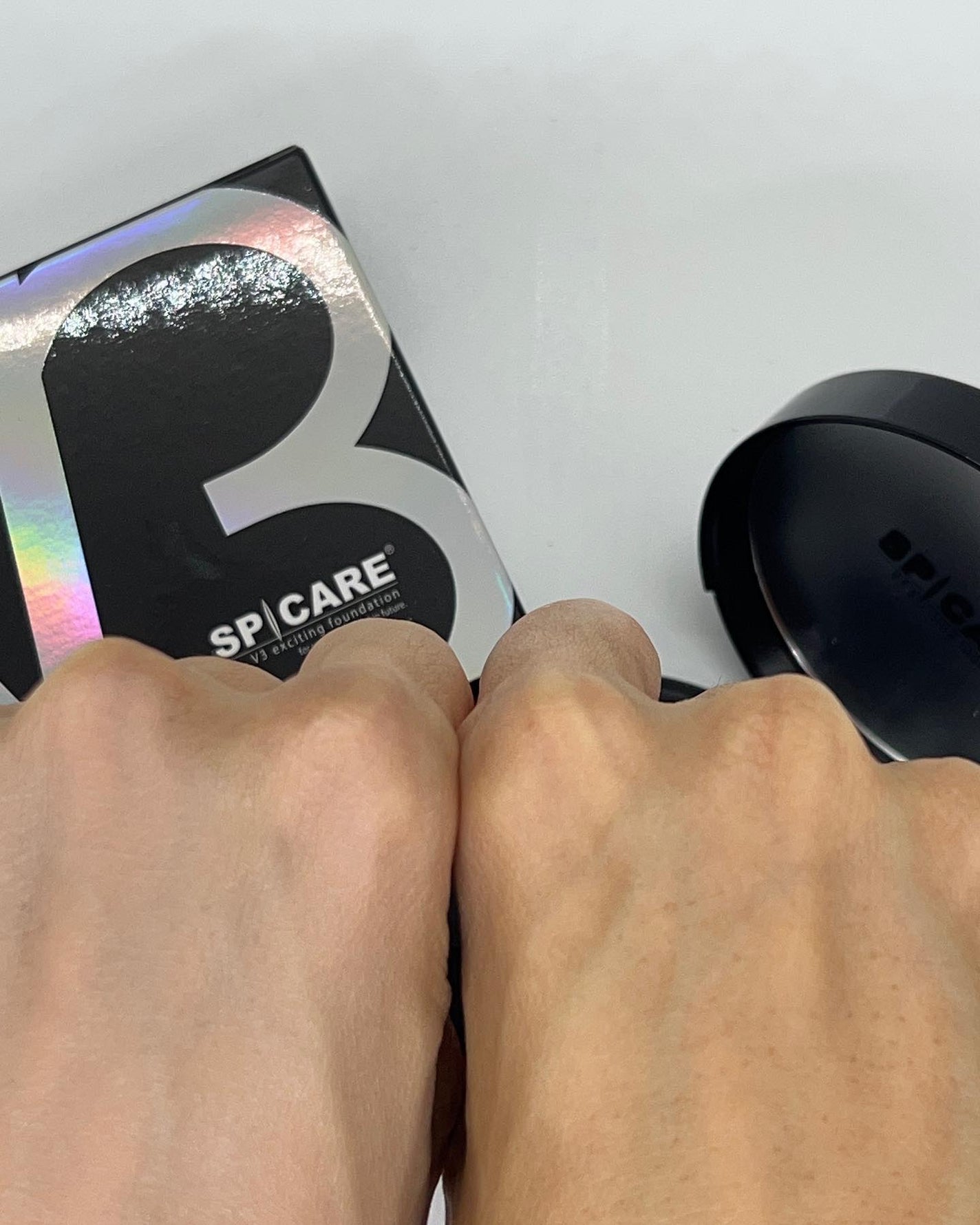 V3 エキサイティングファンデーション/SPICARE/クッションファンデーションを使ったクチコミ(4枚目)