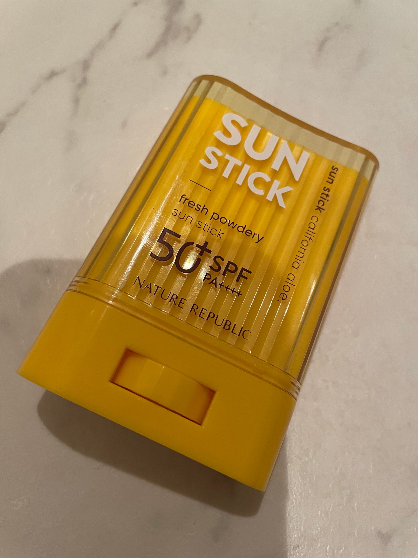 パウダリーUVアロエスティック/ネイチャーリパブリック/日焼け止めスティックを使ったクチコミ(1枚目)