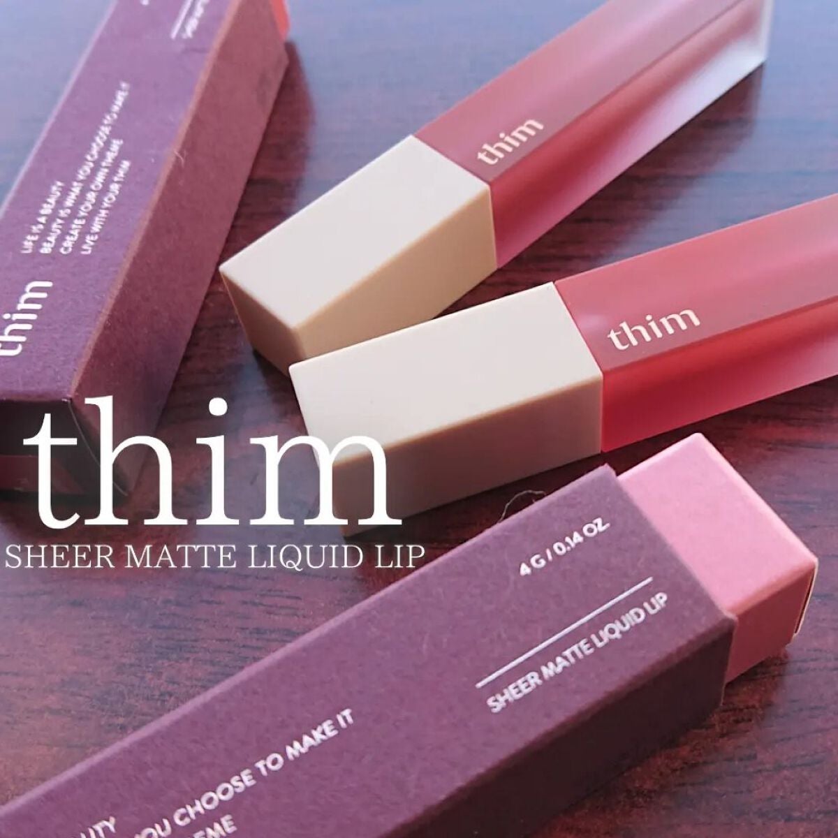 シアーマットリキッドリップ/thim/口紅を使ったクチコミ(1枚目)
