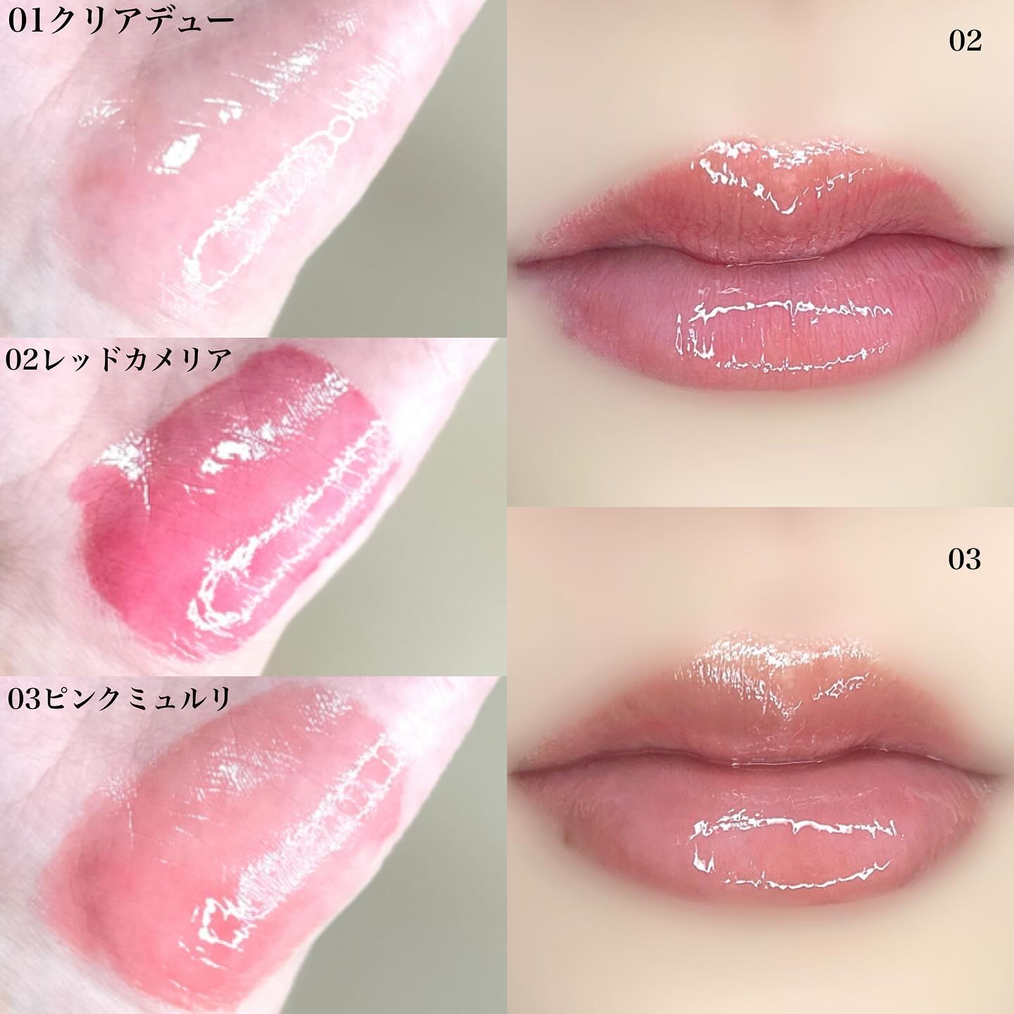 ナチュラルブルームリップオイルセラム 3色セット/PINATE/リップグロスを使ったクチコミ（2枚目）