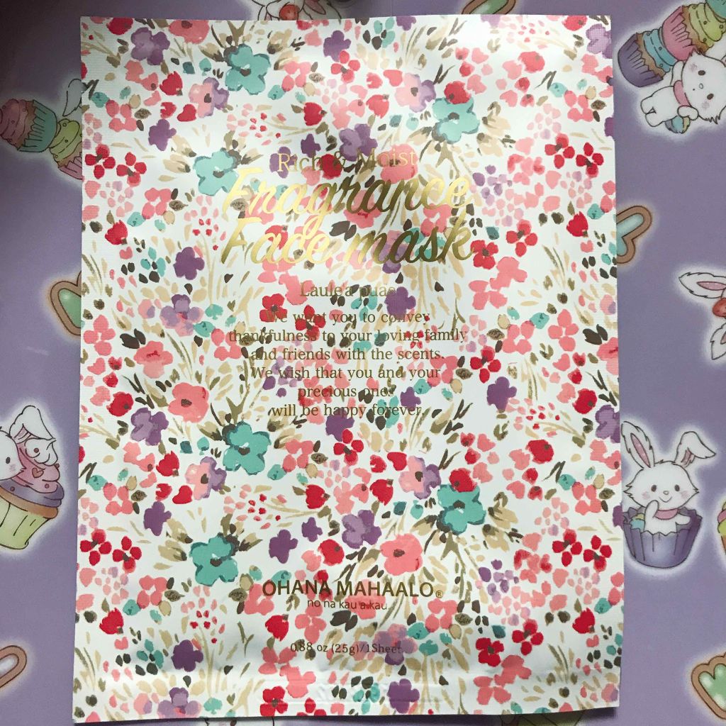 オハナ・マハロ フレグランスフェイスマスク/OHANA MAHAALO/シートマスク・パックを使ったクチコミ（1枚目）