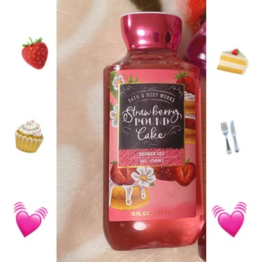 SHOWER GEL／Strawberry Pound Cake/BATH&BODY WORKS/ボディソープを使ったクチコミ（2枚目）