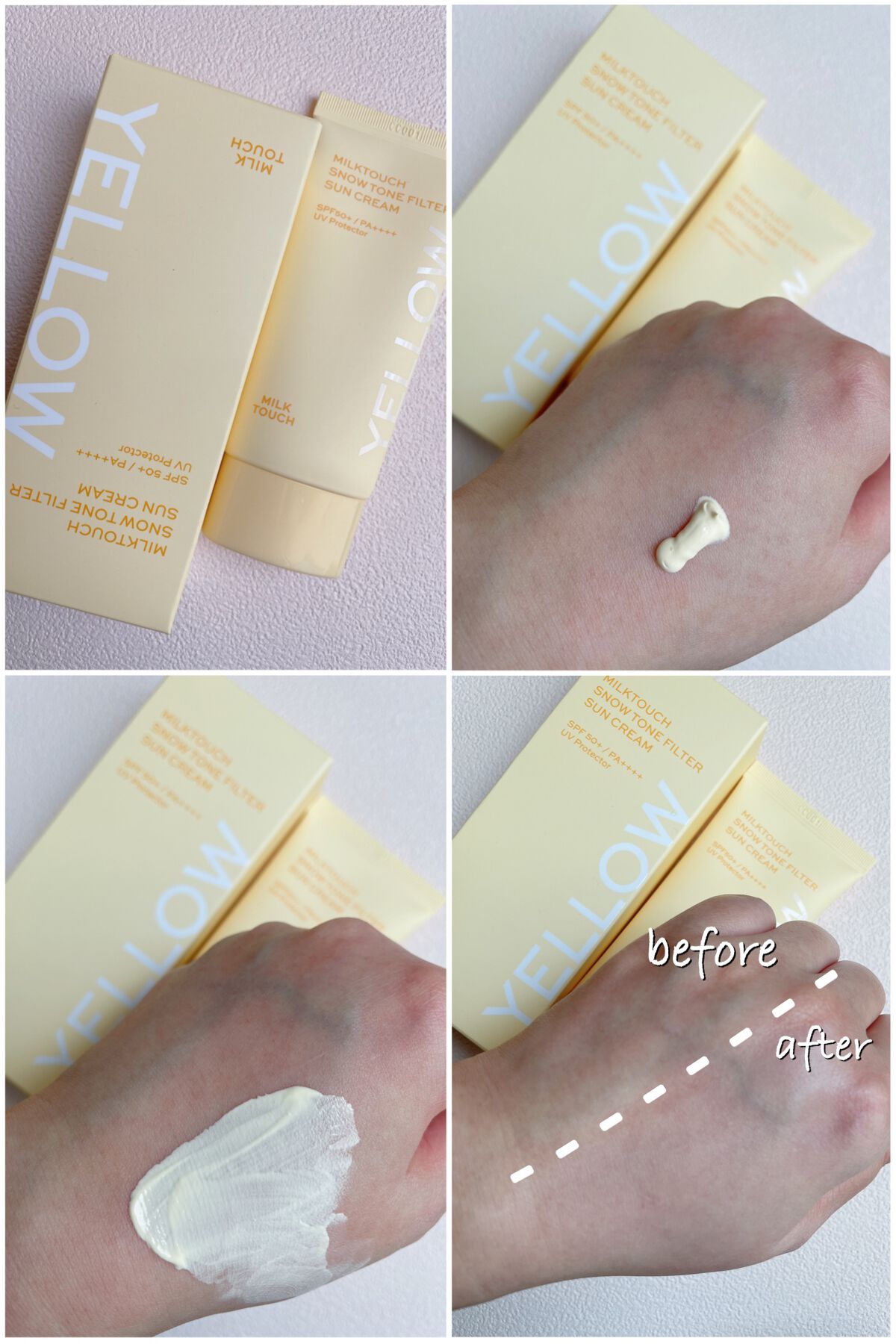 スノートーンフィルターサンクリーム/Milk Touch/日焼け止めクリームを使ったクチコミ（3枚目）