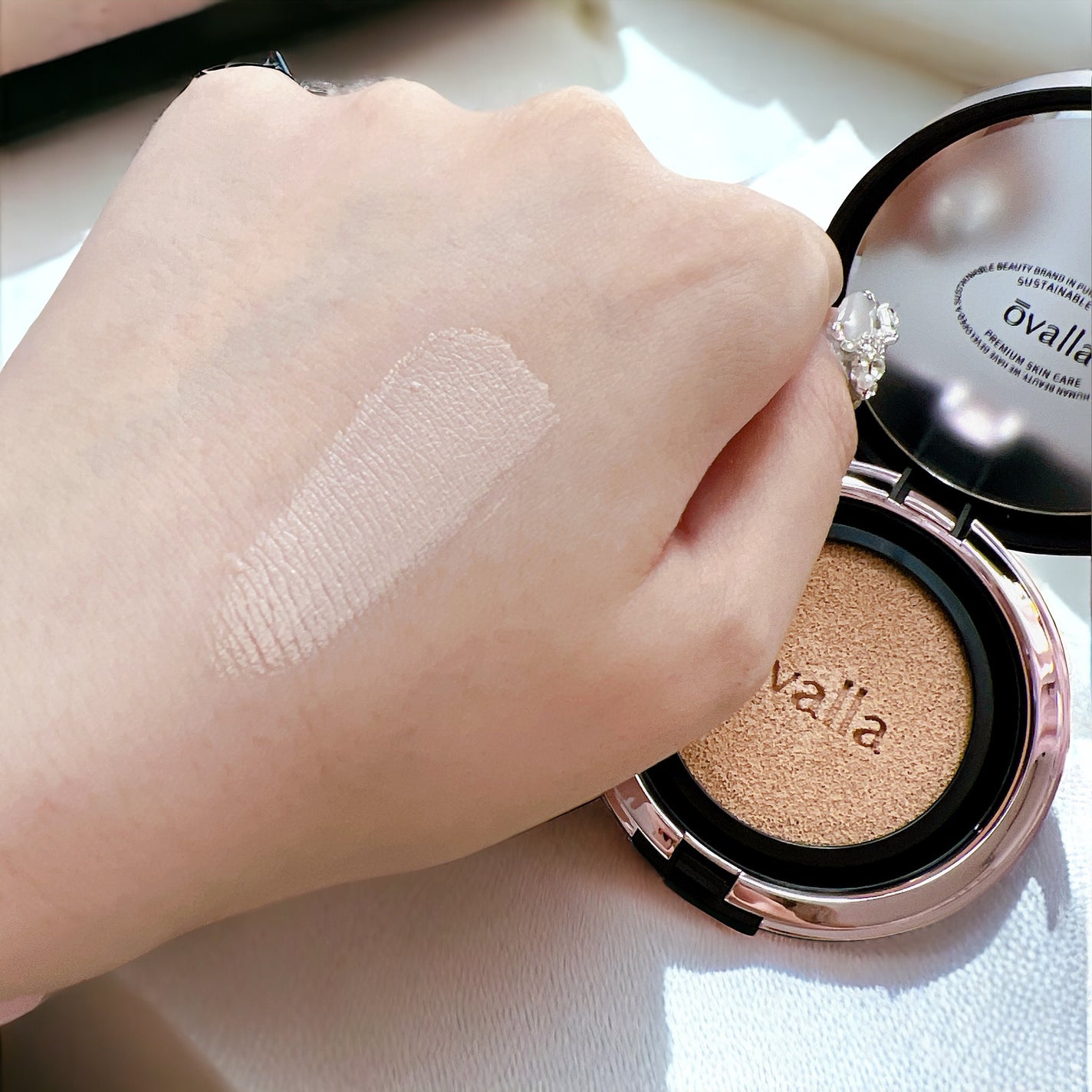 フコセンテラセラム イン クッション/ovalla/クッションファンデーションを使ったクチコミ(4枚目)