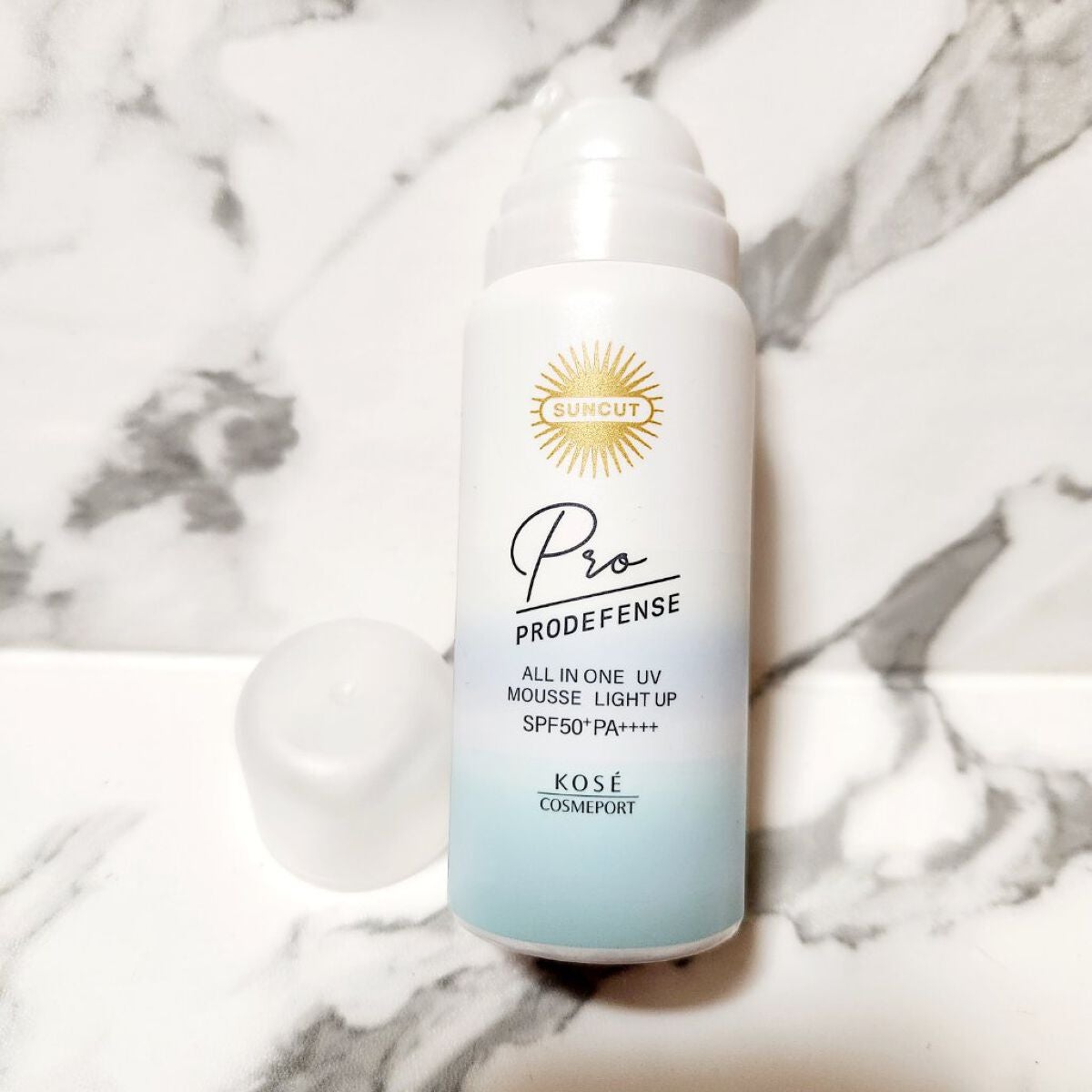 プロディフェンス オールインワンUV ムース(ライトアップ)/サンカット®/日焼け止めクリームを使ったクチコミ(2枚目)