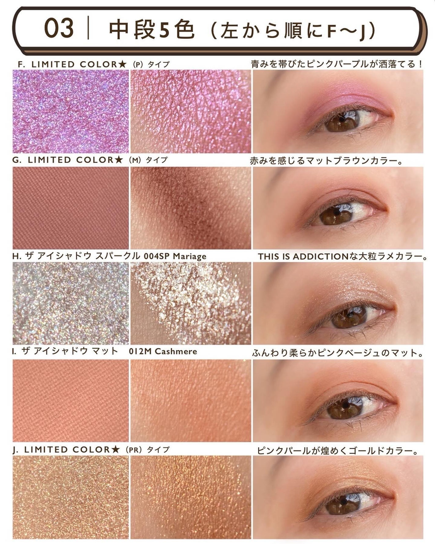 アディクション 15th アニバーサリー アイシャドウパレット “ロック ザ ベスト モーメンツ”/ADDICTION/パウダーアイシャドウを使ったクチコミ(5枚目)