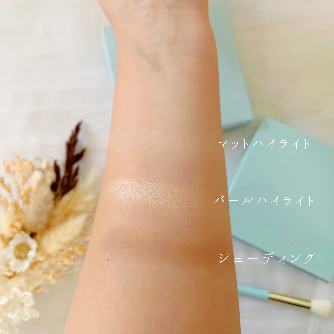 ハイライトシェーディングパレット/TIMAGE/パウダーハイライトを使ったクチコミ(3枚目)