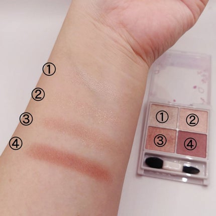 シルキースフレアイズ 10 スウィートラブレター(桜の限定パッケージ)/キャンメイク/アイシャドウパレットを使ったクチコミ(3枚目)