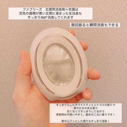 ファブリーズW消臭 玄関用消臭剤+抗菌 ホワイトティー&シトラス/ファブリーズ/ルームフレグランスを使ったクチコミ(2枚目)