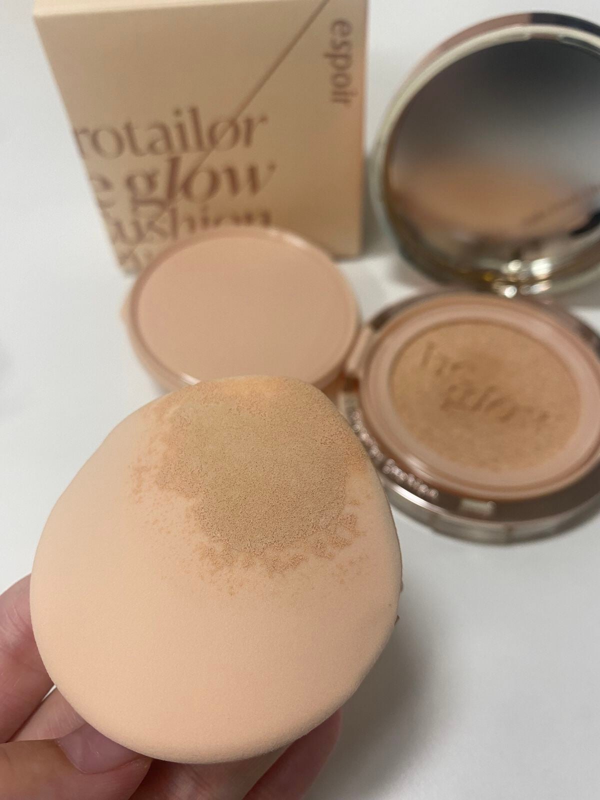 プロテーラービーグロウクッション ニュークラス/espoir/クッションファンデーションを使ったクチコミ(4枚目)