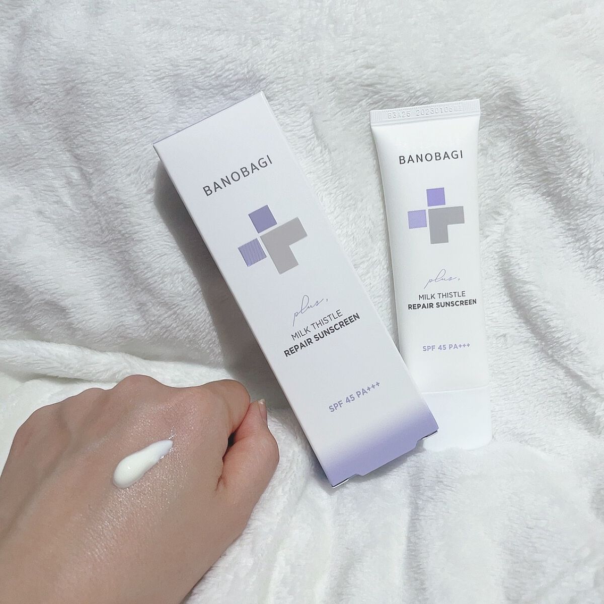 ミルクシスルリペアシカサンスクリーンプラス/BANOBAGI/日焼け止めミルクを使ったクチコミ(1枚目)
