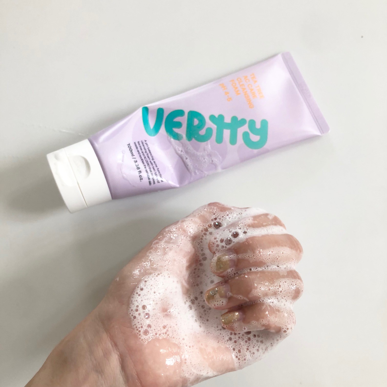 ティーツリーACケアクレンジングフォーム[ph4-5]/Vertty/洗顔フォームを使ったクチコミ（2枚目）