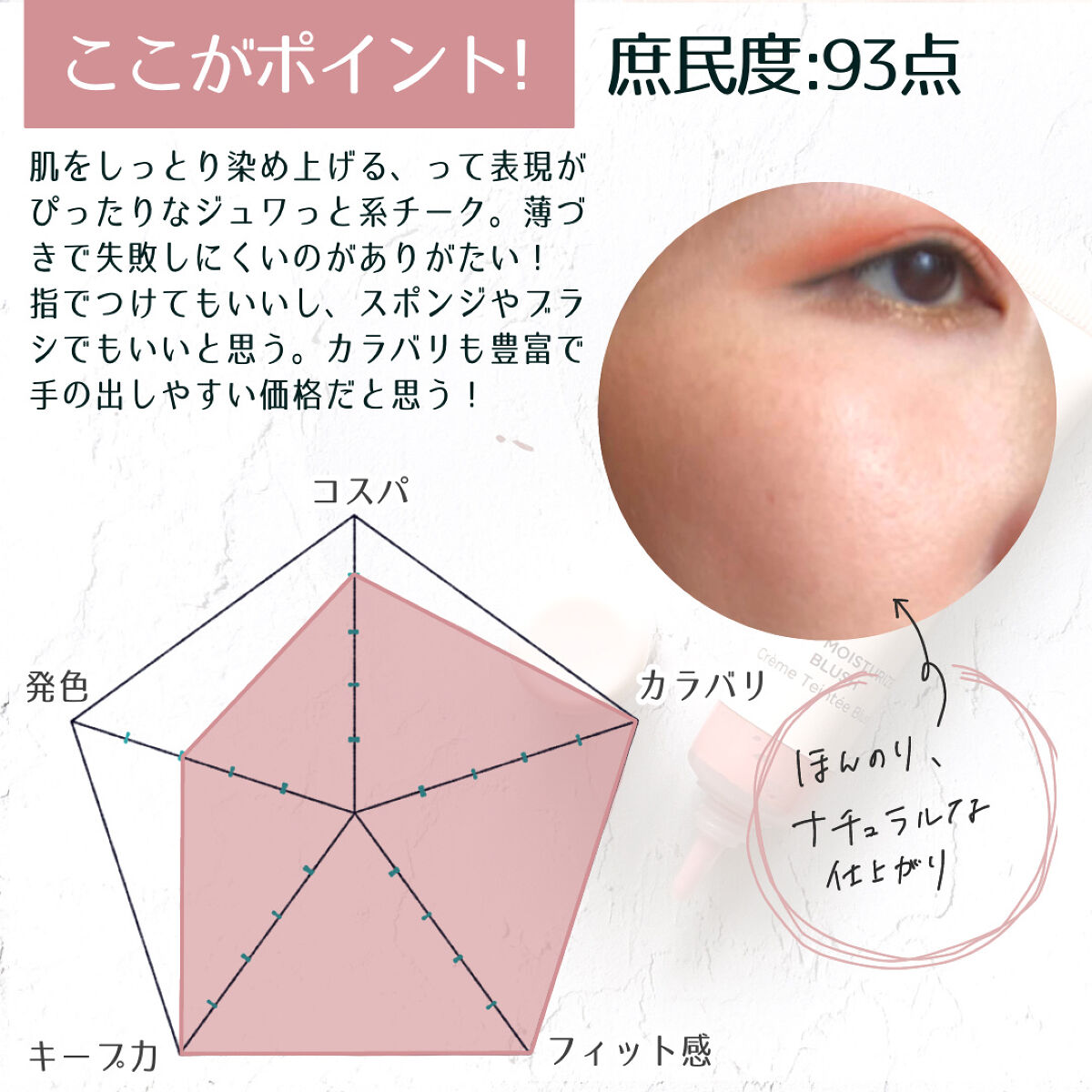 ティンティド モイスチャライザー ブラッシュ PK2 SOUTHBOUND/ローラ メルシエ/ジェル・クリームチークを使ったクチコミ（3枚目）