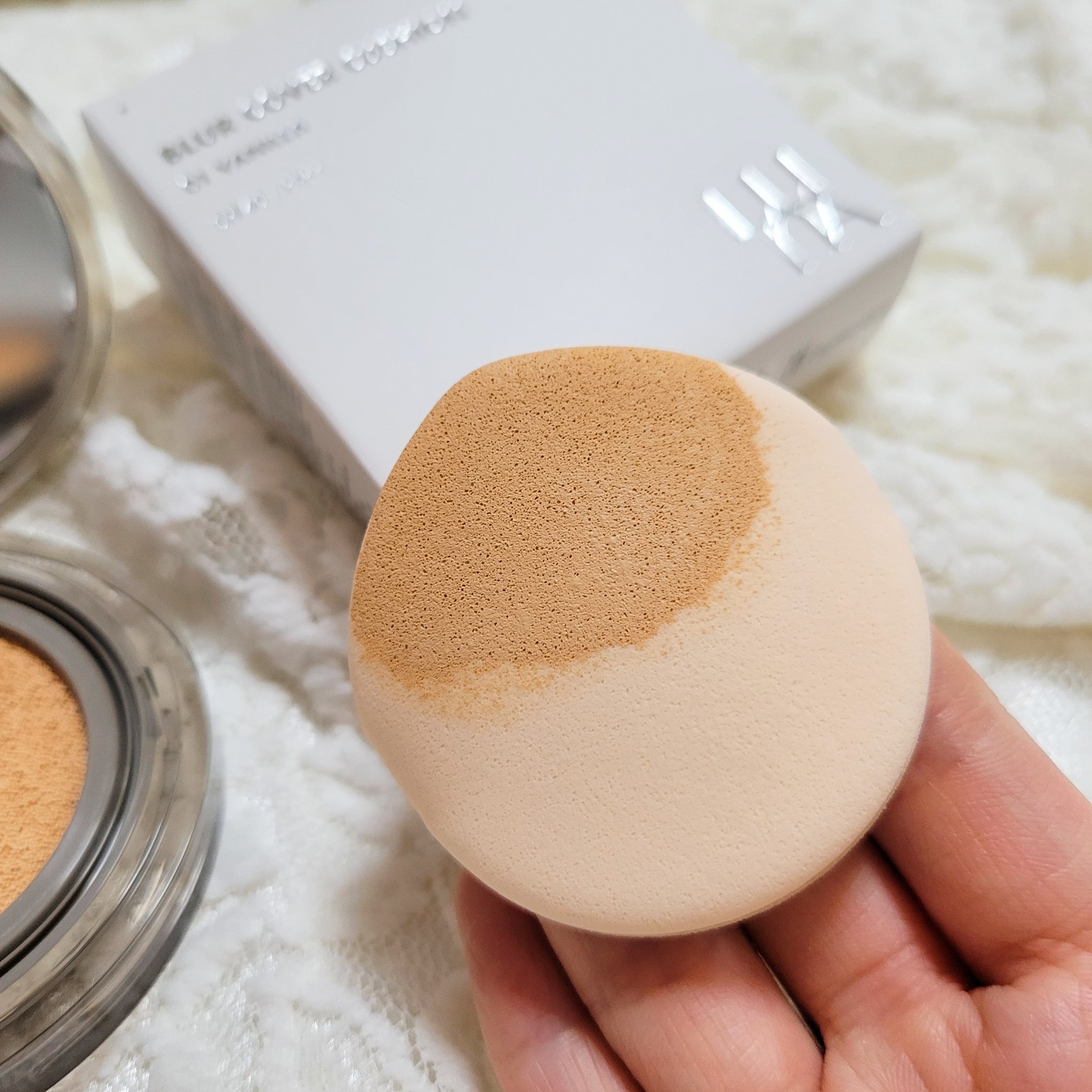 ブラーカバークッション/LUNA/クッションファンデーションを使ったクチコミ（3枚目）