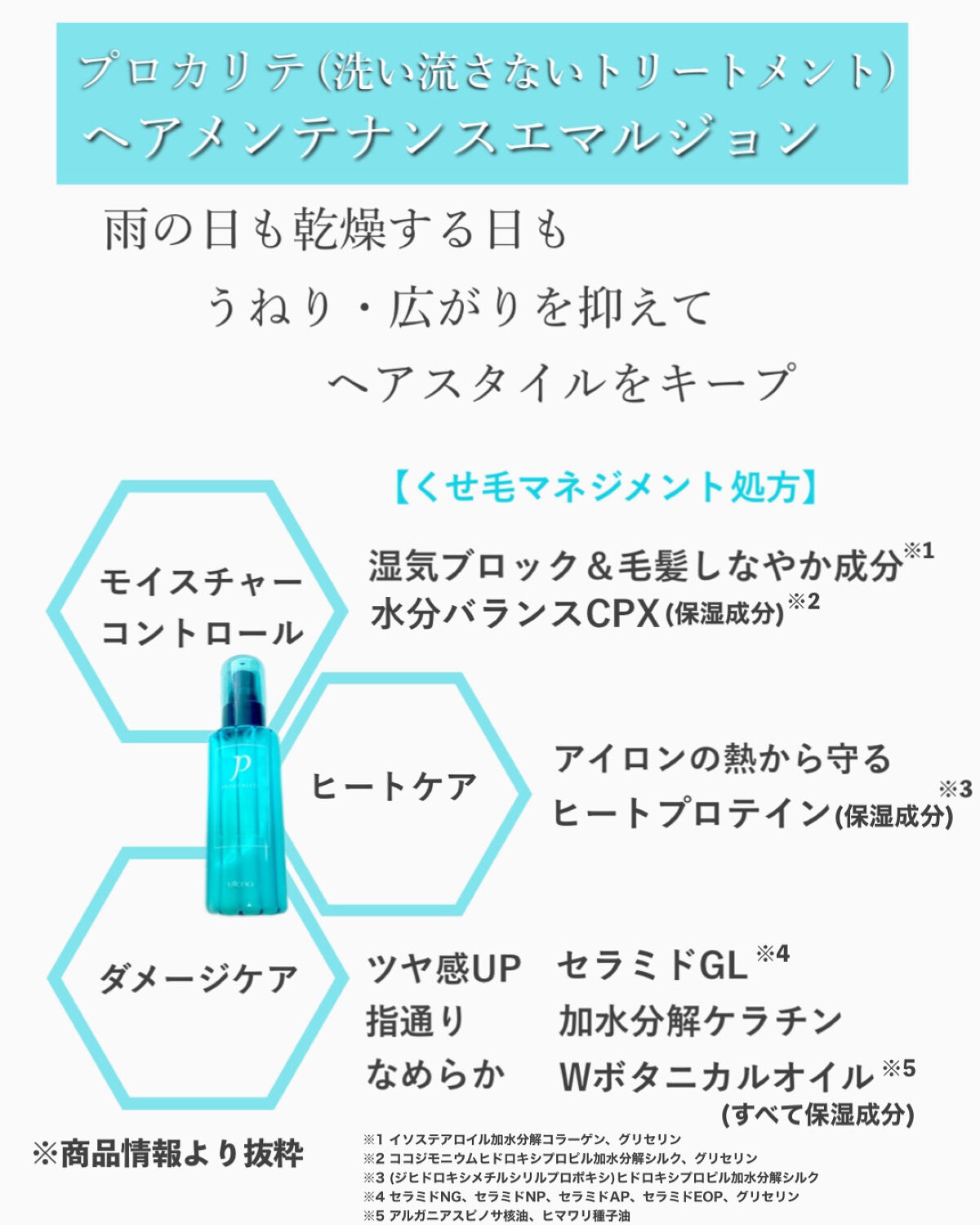 ヘアメンテナンスエマルジョン/プロカリテ/ヘアミルクを使ったクチコミ（2枚目）