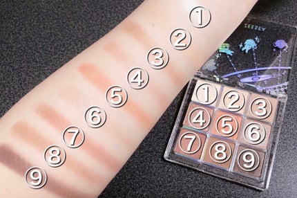 クォーツ 9色アイシャドウパレット(ドリームランドアイシャドウ)/ZEESEA/アイシャドウパレットを使ったクチコミ(5枚目)