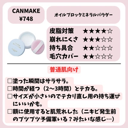 オイルブロックミネラルパウダー/キャンメイク/ルースパウダーを使ったクチコミ(2枚目)