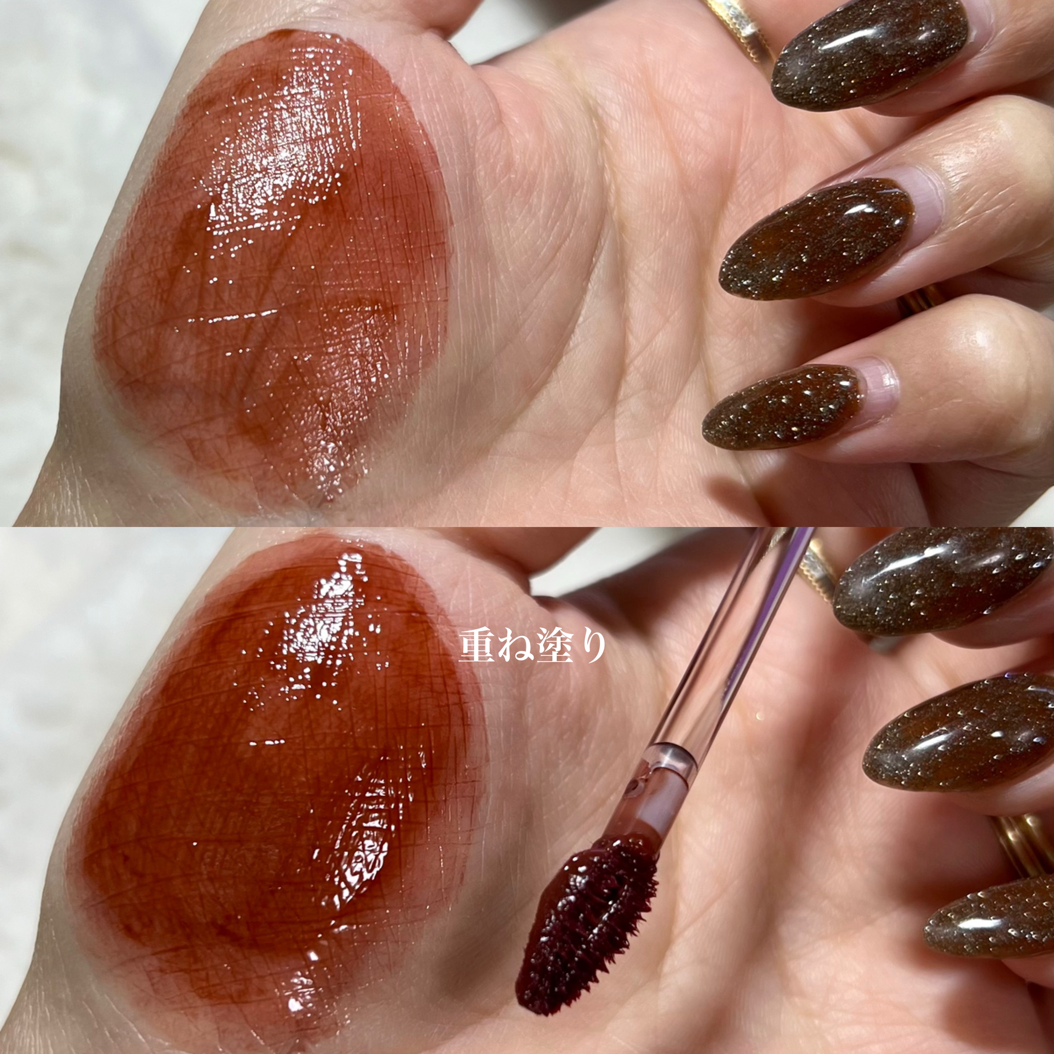 ムードインハンサーウォーターリキッドグロウ W010 リマーカブル(日本限定色)/hince/口紅を使ったクチコミ（3枚目）