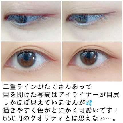 ニュアンスリキッドアイライナー/CEZANNE/リキッドアイライナーを使ったクチコミ(2枚目)
