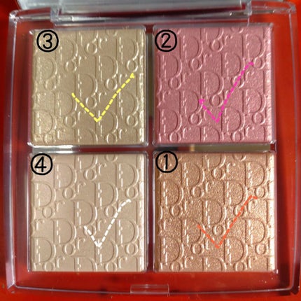 ディオール バックステージ フェイス グロウ パレット/Dior/ハイライトを使ったクチコミ(2枚目)