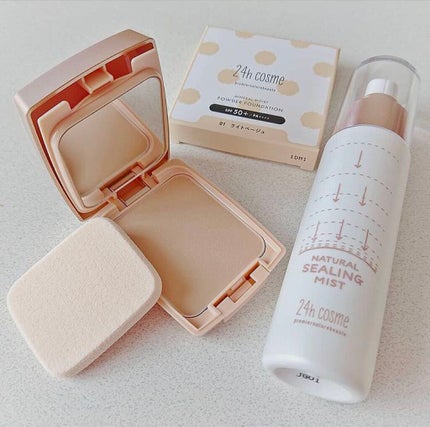 24 ミネラルモイストパウダーファンデ/24h cosme/パウダーファンデーションを使ったクチコミ(4枚目)