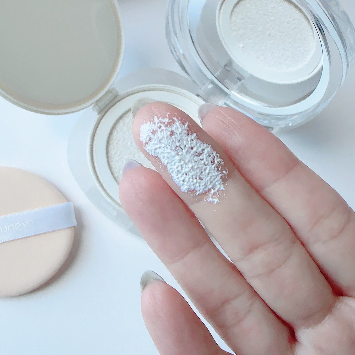 ウォンジョンヨ　トーンアップ　フィルタークッション 02 シャインホワイト/Wonjungyo/クッションファンデーションを使ったクチコミ（2枚目）