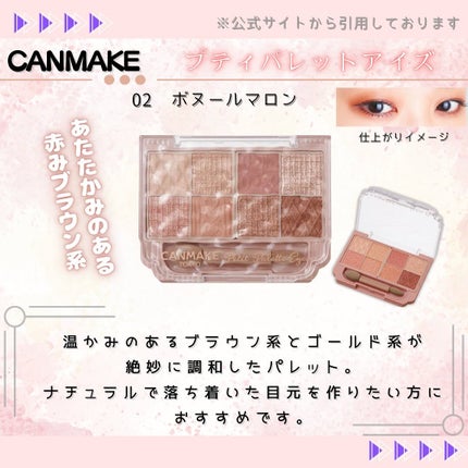 プティパレットアイズ/キャンメイク/パウダーアイシャドウを使ったクチコミ(3枚目)