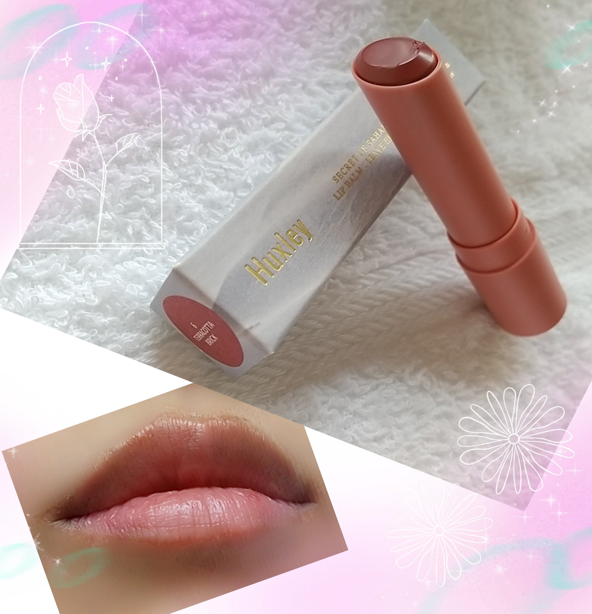 リップバーム；リーブビハインド 06 テラコッタブリック/Huxley/リップバームを使ったクチコミ（1枚目）