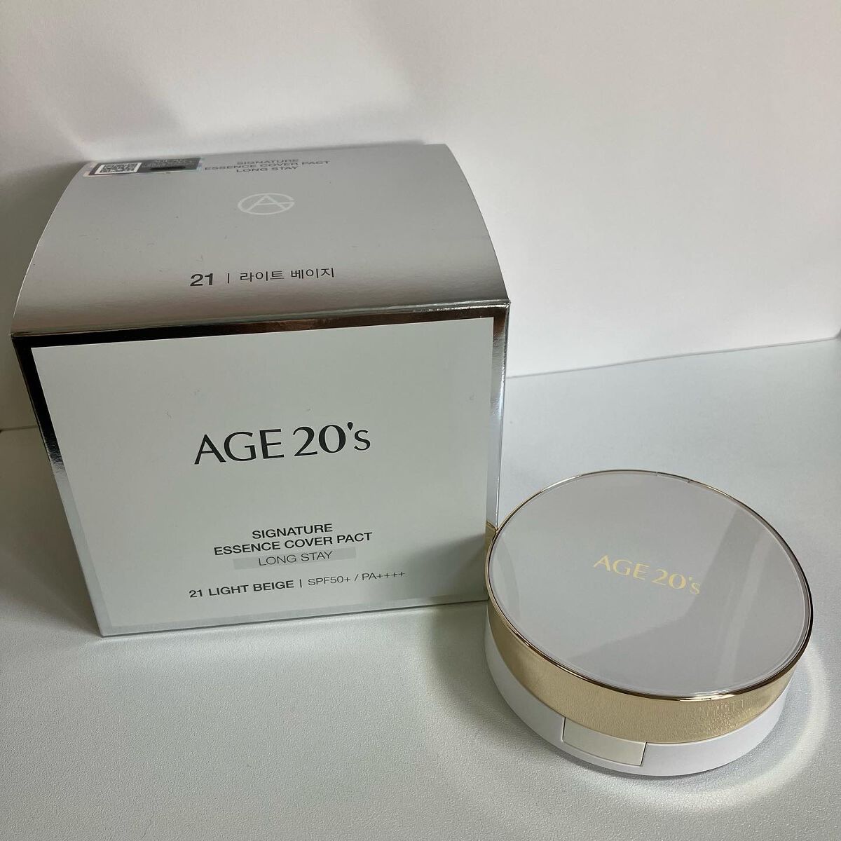 ORIGINAL ESSENCE COVER PACT ホワイトラテ(21号)/AGE20’s/クッションファンデーションを使ったクチコミ（1枚目）