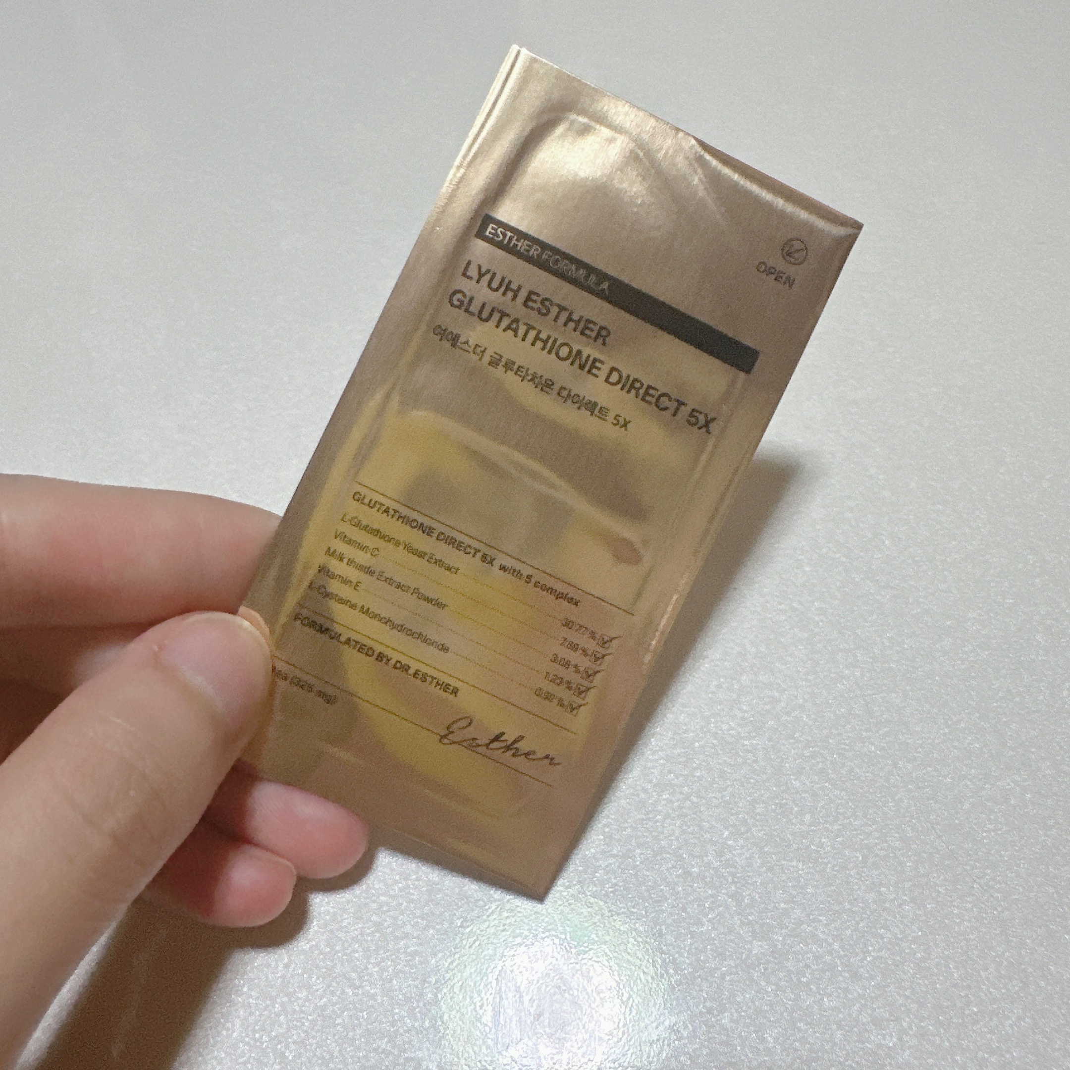 ヨエスターグルタチオンダイレクト５X/ESTHER FORMULA/美容サプリメントを使ったクチコミ（3枚目）