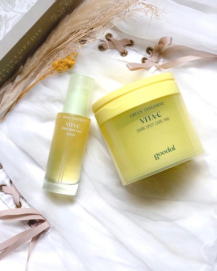 グリーンタンジェリン ビタC ダークスポットケアセラム/goodal/美容液を使ったクチコミ(8枚目)