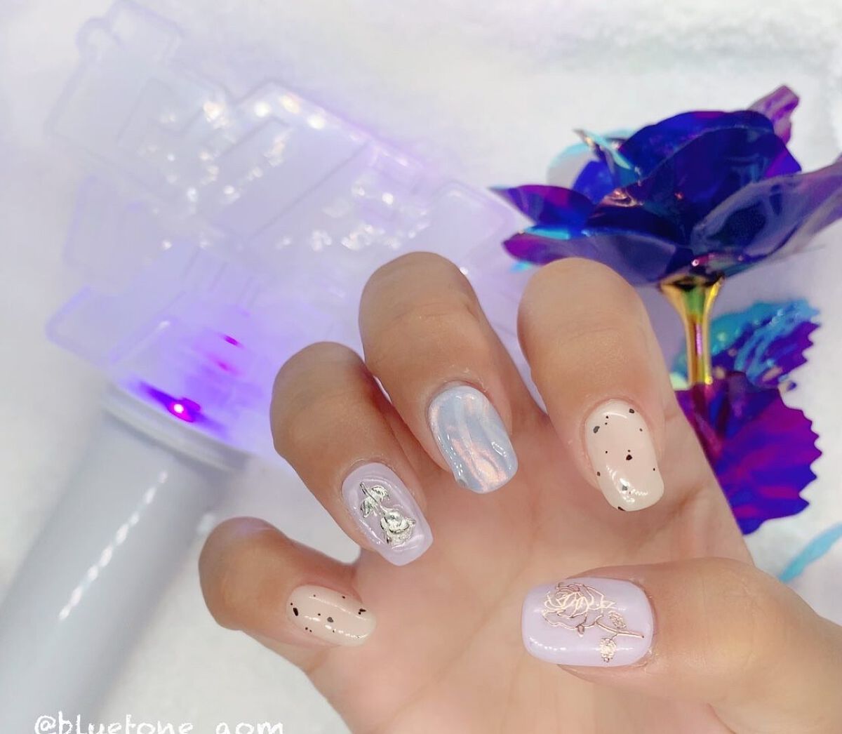 ジェルネイル(ライト対応)/セリア/ジェルネイルを使ったクチコミ(4枚目)