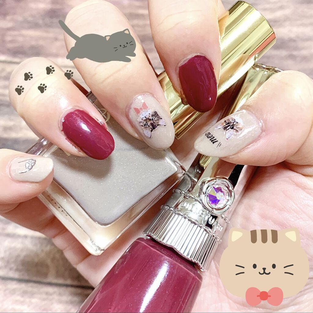 ネイルラッカー ダズリングビジュー 316 taste of pomegranate/JILL STUART/マニキュアを使ったクチコミ（3枚目）