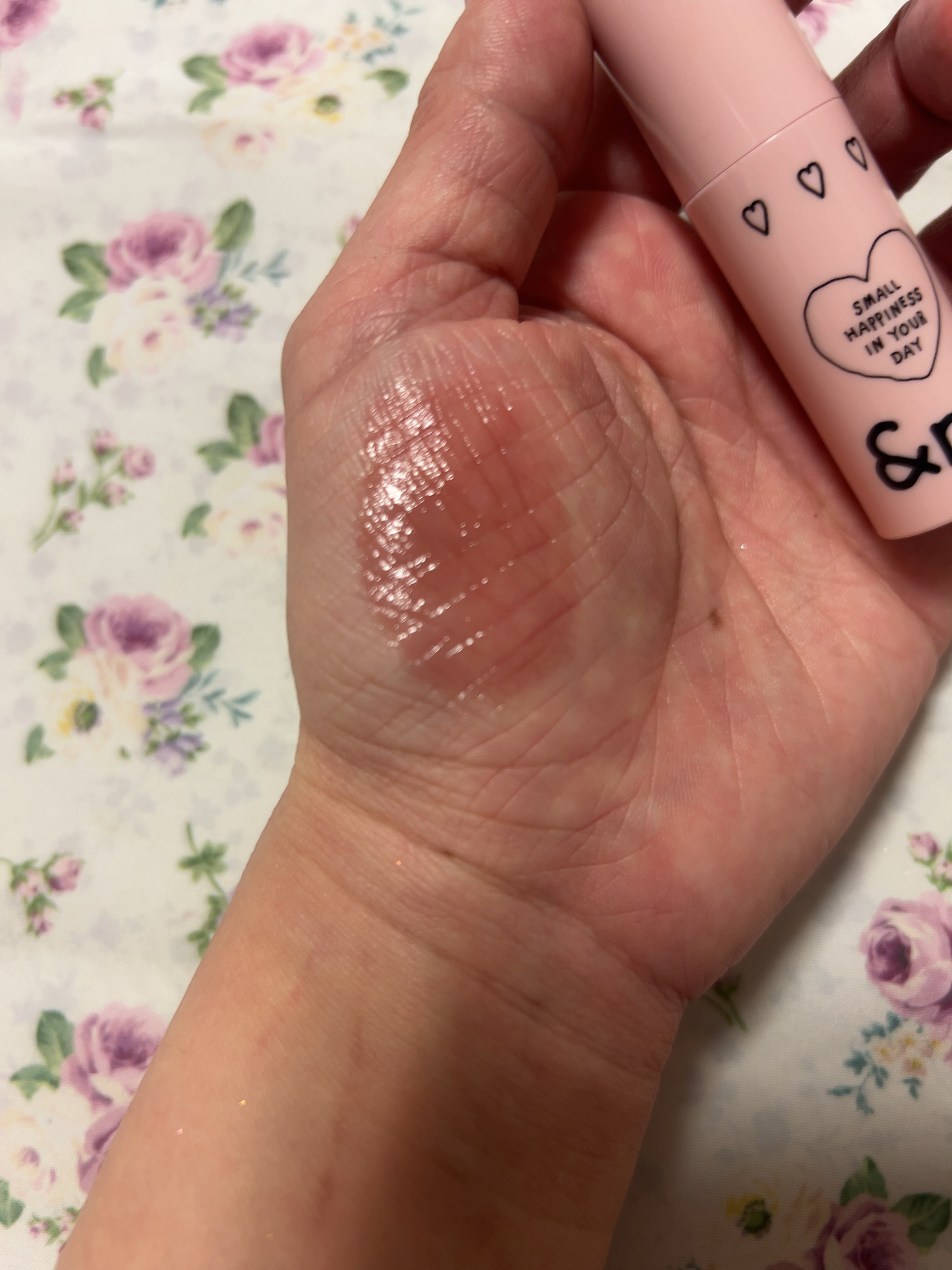 グラッシーボムティント INAP02 ヌードスクエア/&nd by rom&nd/リップティントを使ったクチコミ（2枚目）