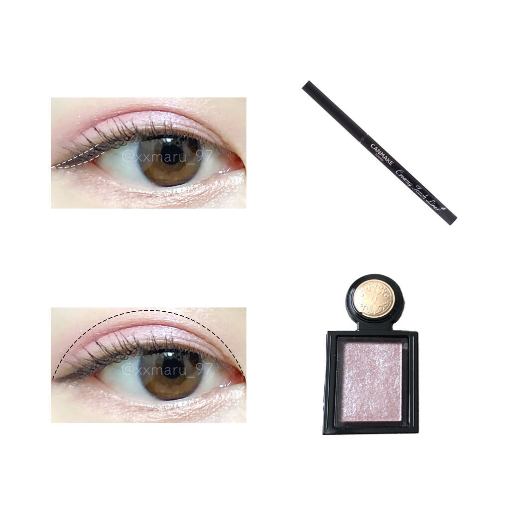 クリーミータッチライナー/キャンメイク/ジェルアイライナーを使ったクチコミ（3枚目）