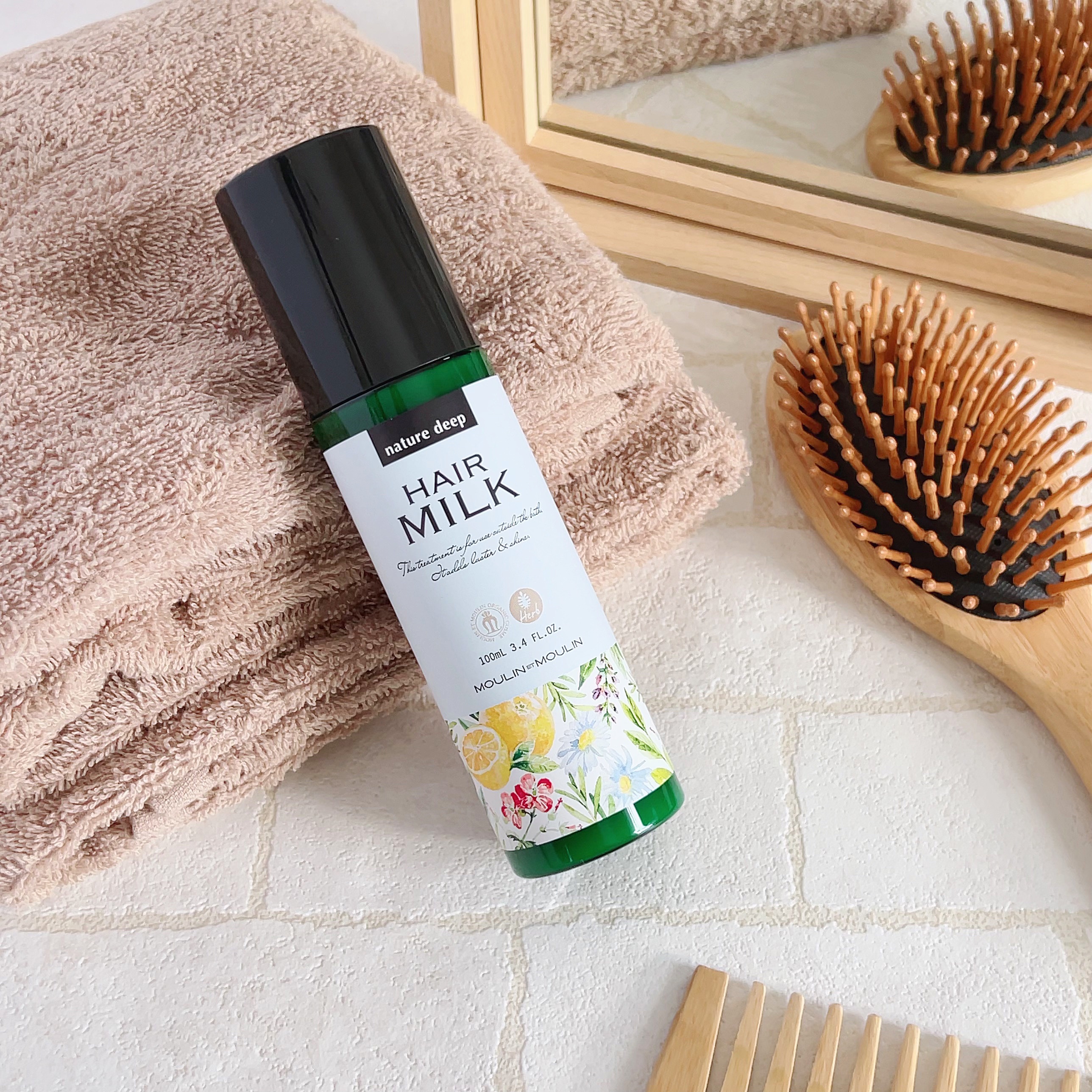 ツヤ髪ミルク/ネイチャーディープ /ヘアミルクを使ったクチコミ（1枚目）