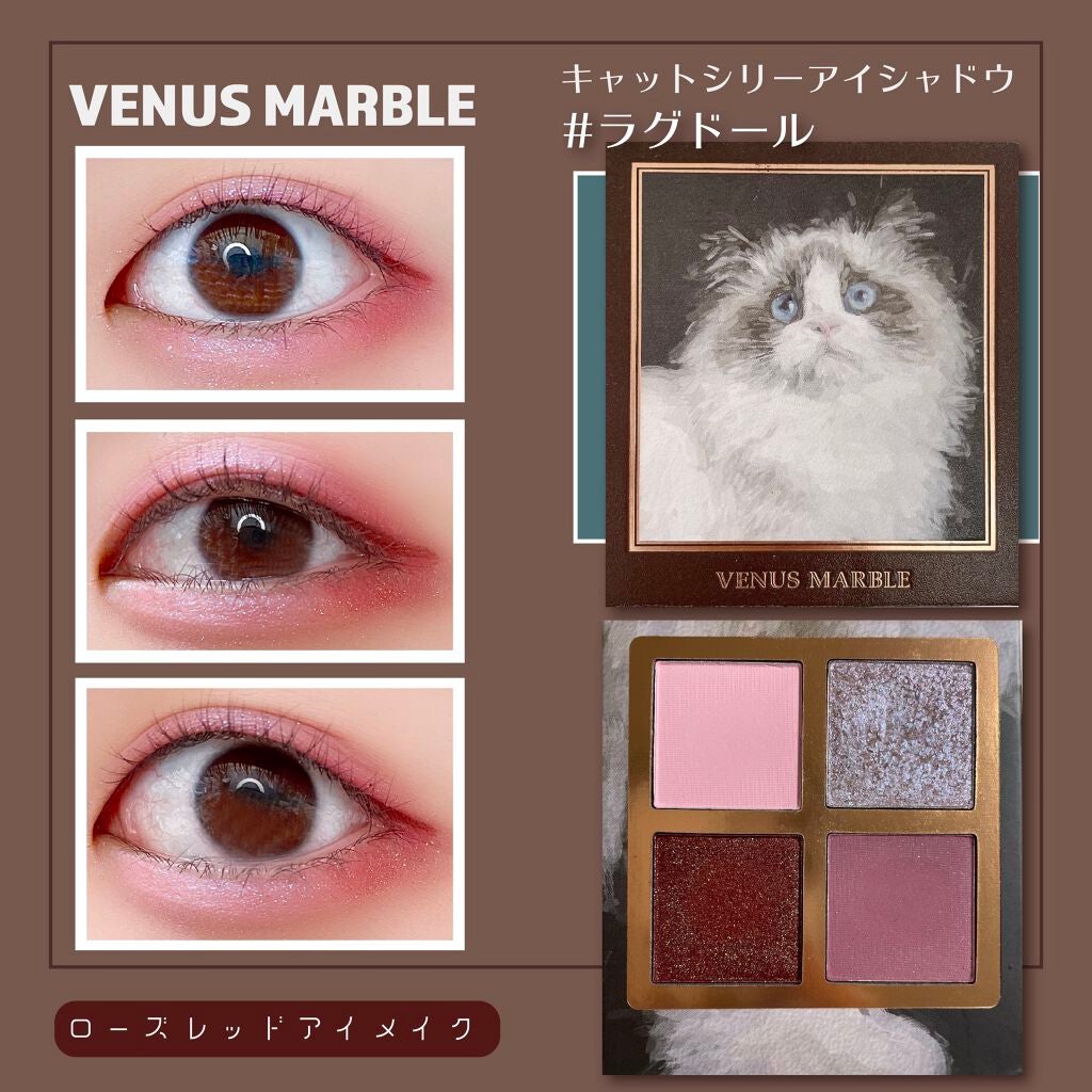 Venus Marble アイシャドウキャットシリーズ/Venus Marble/アイシャドウパレットを使ったクチコミ(1枚目)
