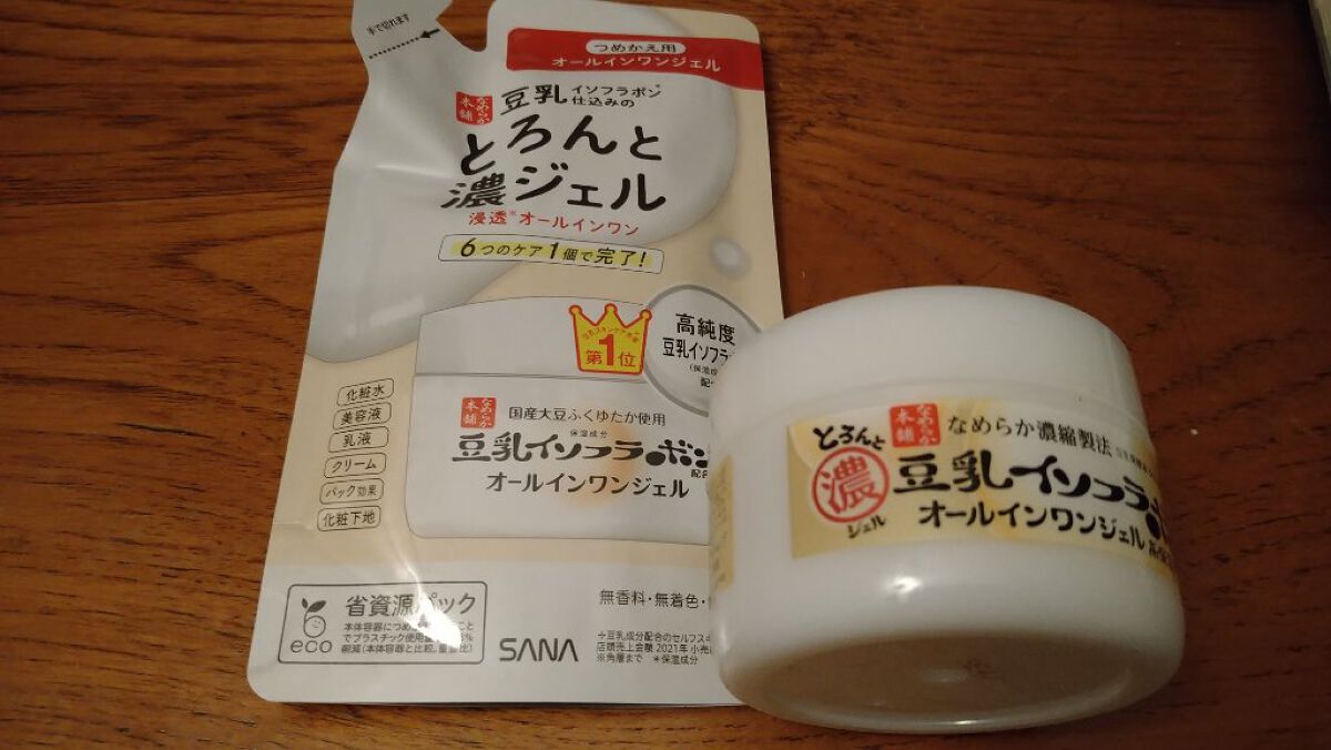 とろんと濃ジェル つめかえ用 100g/なめらか本舗/オールインワン化粧品を使ったクチコミ（1枚目）