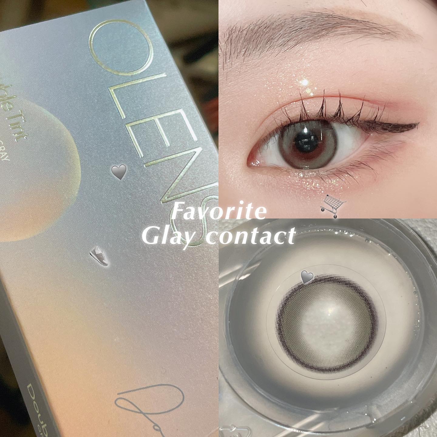 \　🤍 お気に入りグレーカラコン 👟🛒　/



〰️




🤍OLENS DOUBLE TINT 1Day / GLAY

DIA : 14.2mm


➥フチありグレーカラコン！
OLENSといえば、三日月カラコンのイメージが