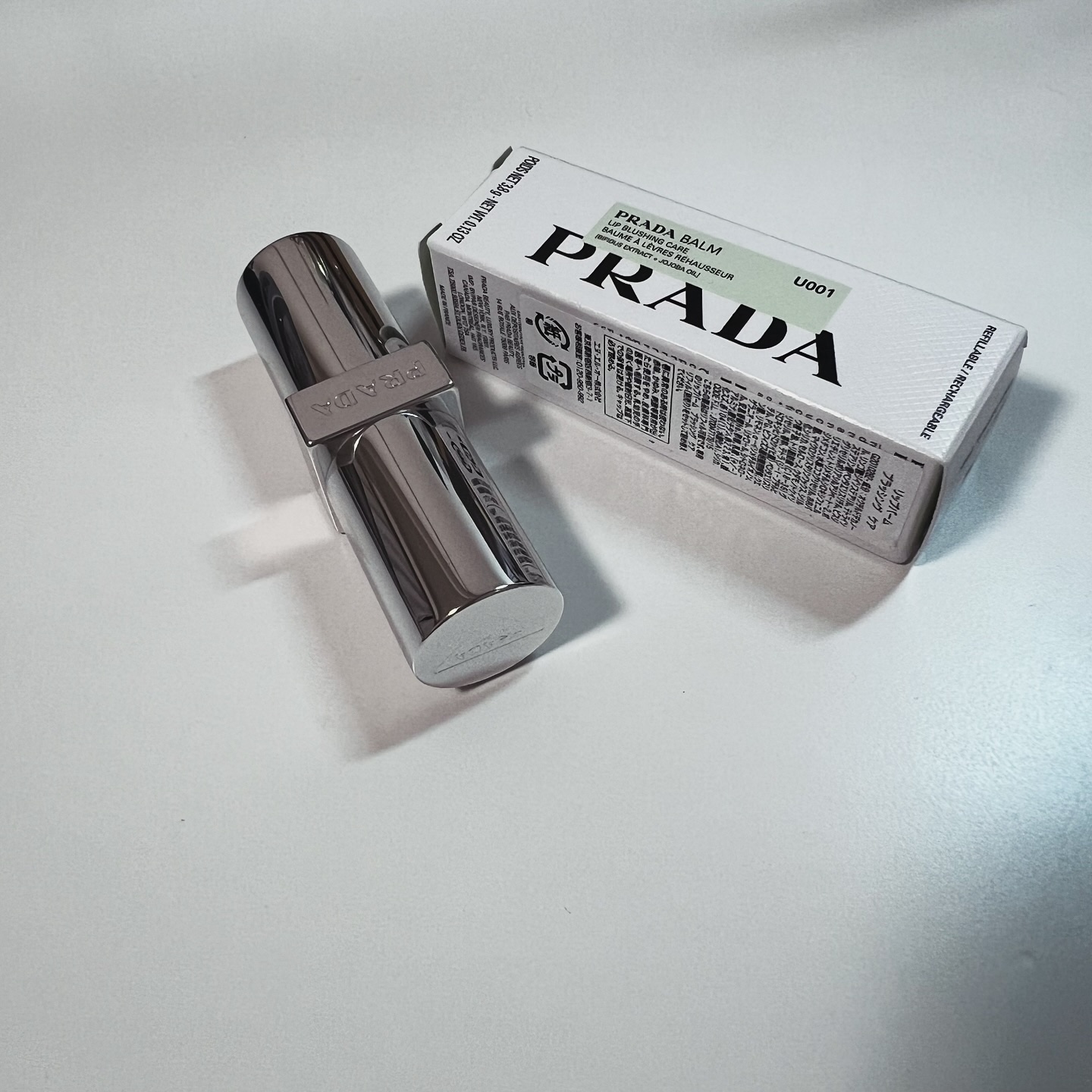 リップ バーム ブラッシング ケア U001 アストラル ピンク/PRADA BEAUTY/リップバームを使ったクチコミ（2枚目）