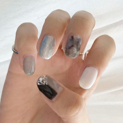 BRG ジェルネイル 7 シルバー/DAISO/ジェルネイルを使ったクチコミ(3枚目)